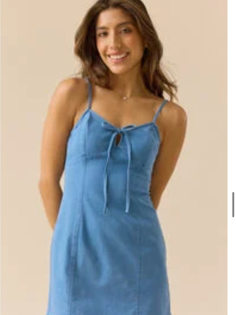 Altar'd State Light Blue Denim Mini Dress